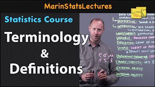 Statistics Terminology and Definitions Statistics Tutorial  MarinStatsLectures [upl. by Vivia560]