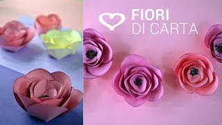 Tutorial Come realizzare fiori di carta  La Figurina [upl. by Essenaj]