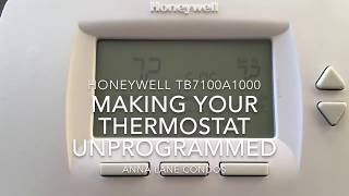 Deprogramming Your Thermostat Manual Mode [upl. by Steven]