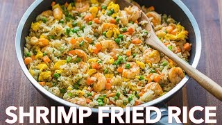 Easy Seafood Dinner  Shrimp Fried Rice Recipe [upl. by Strohben]