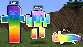 I made every Minecraft mob named quotjebquot glow rainbow [upl. by Nyhagen]