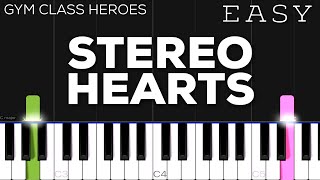 Gym Class Heroes  Stereo Hearts ft Adam Levine  EASY Piano Tutorial [upl. by Asiluj]