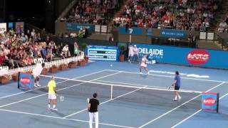 Mansour Bahrami highlights from World Tennis Challenge 2014 [upl. by Atiuqam]