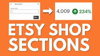 How To Edit amp Add Etsy Shop Sections Etsy SEO Tips [upl. by Atteras]