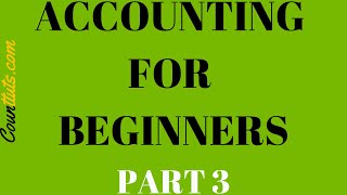 Accounting for Beginners  Part 3  General Ledger TAccounts [upl. by Lyrad730]