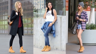 How To Wear Timberland Boots  Outfits With Timberlands [upl. by Wolfie]