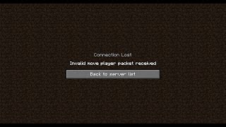 How to fix quotInvalid move player packet recievedquot in Minecraft [upl. by Yacano]