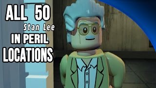 ALL 50 Stan Lee in Peril Locations Guide  LEGO Marvel Super Heroes [upl. by Aihsoem]