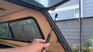 How To Replace Truck Topper Window Lift Gas Springs [upl. by Dihgirb]