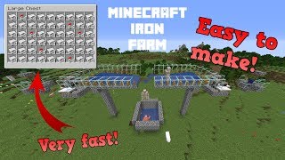 EASY Minecraft IRON farm 114  116 Tutorial Very FAST [upl. by Hales]