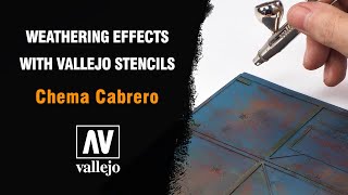 Weathering effect with Vallejo Stencils 🇺🇸🇬🇧 🇪🇸 [upl. by Feigin]