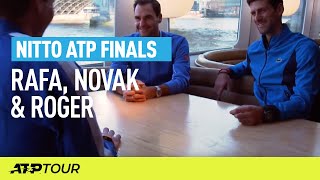 Round Table With Nadal Djokovic amp Federer  Nitto ATP Finals  ATP [upl. by Sirrom]