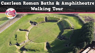 CAERLEON ROMAN BATHS amp AMPHITHEATRE WALES  Walking Tour  Pinned on Places [upl. by Atina643]