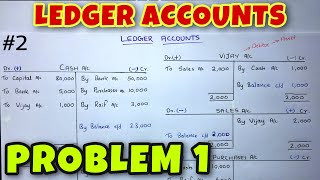 LEDGER Problem 1  Solved Example  Class 11  BCOM  CA Foundation [upl. by Reckford]