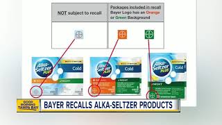 AlkaSeltzer Plus products recalled due to labeling error [upl. by Buroker]