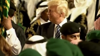 Trump Welcomed with Sword Dance at Saudi Palace [upl. by Ased]