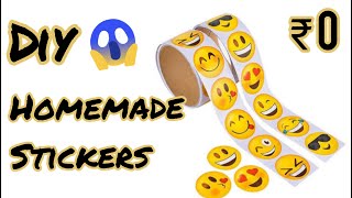 DIY Homemade Stickers  DIY Stickers  How To Make Stickers At Home  How To Make Own Emoji Stickers [upl. by Pammi]