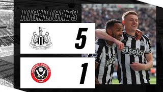 Newcastle United 5 Sheffield United 1  Premier League Highlights [upl. by Ximena]