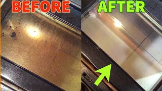 How To CLEAN An Oven Glass Door  GUARANTEED TO WORK [upl. by Dnallor609]