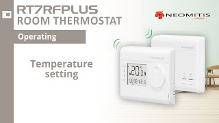 Temperature setting  Tutorials RT7RFPLUS room thermostat [upl. by Drislane529]