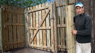 How To Build A Fence Gate Perfect Mount Trick [upl. by Golliner]