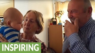 Surprise homecoming for grandparents meet grandson for first time [upl. by Halyak]