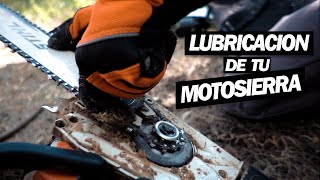 LUBRICACION DE LA BARRA DE TU MOTOSIERRA [upl. by Bluefield]