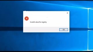 How to Fix Invalid Value For Registry Problem  Windows 10 [upl. by O'Kelly312]