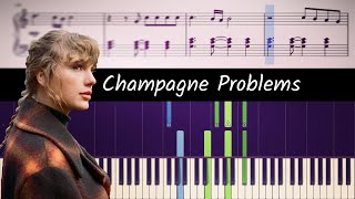 Taylor Swift  champagne problems  Piano Tutorial  SHEETS [upl. by Imefulo]