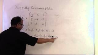 Chapter 0401 Lesson Diagonally dominant matrix [upl. by Sergias]