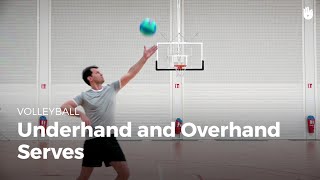 Underhand and overhand serves  Volleyball [upl. by Gennifer]