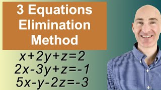 Solving Systems of 3 Equations Elimination [upl. by Gratiana340]