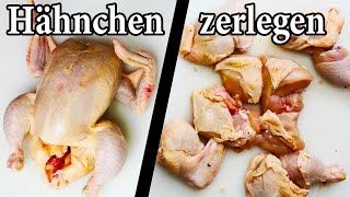 Ganzes Hähnchen selbst zerlegenzerteilen Anleitung [upl. by Annaira149]