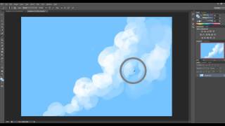 How to paint basic clouds in Photoshop [upl. by Vivie]