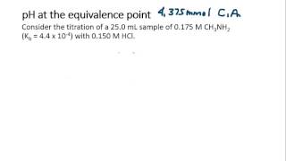 Calculate pH at the equivalence point [upl. by Martijn]