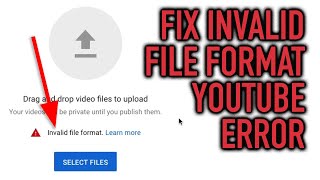 How to Fix Invalid File Format Youtube [upl. by Gerstner]