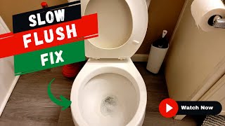 How To Fix A Slow Draining Toilet Without A Plunger [upl. by Erdua]