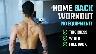 How To Build A Big Back At Home NO WEIGHTS amp NO PULLUP BAR [upl. by Ketchan]