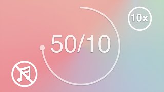 50 Minute Pomodoro Timer  10 Minute Break  Pastel Color Wheel  Repeats 10x  Study amp Focus Timer [upl. by Izogn]