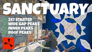 Rust Base Design  Wide Gap 2x1 w Inner Peaks Shell SoloDuoTrio Base Building Tutorial Guide [upl. by Enos78]