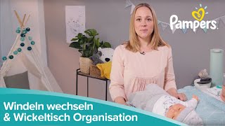 Windeln Wechseln amp Wickeltisch Organisation  Pampers Experten Service [upl. by Ahsinra371]