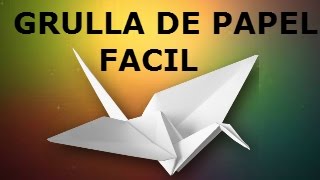 Como hacer una grulla de papel facil origami [upl. by Hercule]