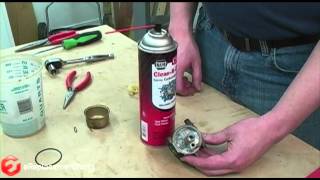 How to Clean a 4Cycle Engine Carburetor [upl. by Aicekan]