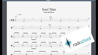 Soul Man Rockschool Grade 1 Drums Backing track [upl. by Ditmore446]