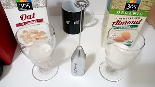 Oat Milk vs Almond Milk part 2 Frothing Test [upl. by Tegdig]