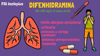 DIFENHIDRAMINA  PARA QUÉ SIRVE [upl. by Blanc]