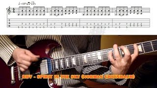 Spirit In The Sky RIFF Norman Greenbaum GUITAR LESSON with TAB [upl. by Udenihc333]