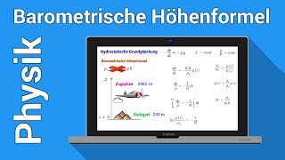 Barometrische Höhenformel  Physiknachhilfe  Thermodynamik  Hydrostatische Grundgleichung [upl. by Eelnodnarb]