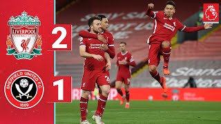 Highlights Liverpool 21 Sheff Utd  Firmino and Jota seal comeback at Anfield [upl. by Hcahsem3]