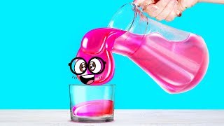 7 ASTONISHING LIQUID CRAFTS with Slime Sam  Pour Spill Play [upl. by Eisyak92]